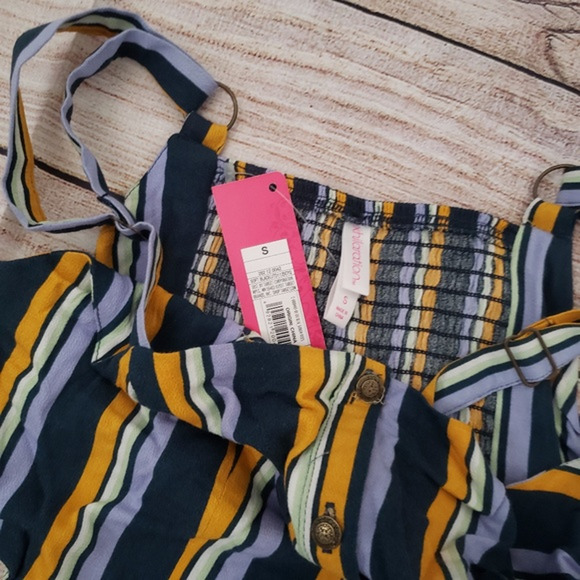 XHILARATION stripe midi button down cutout dress - Picture 5 of 5